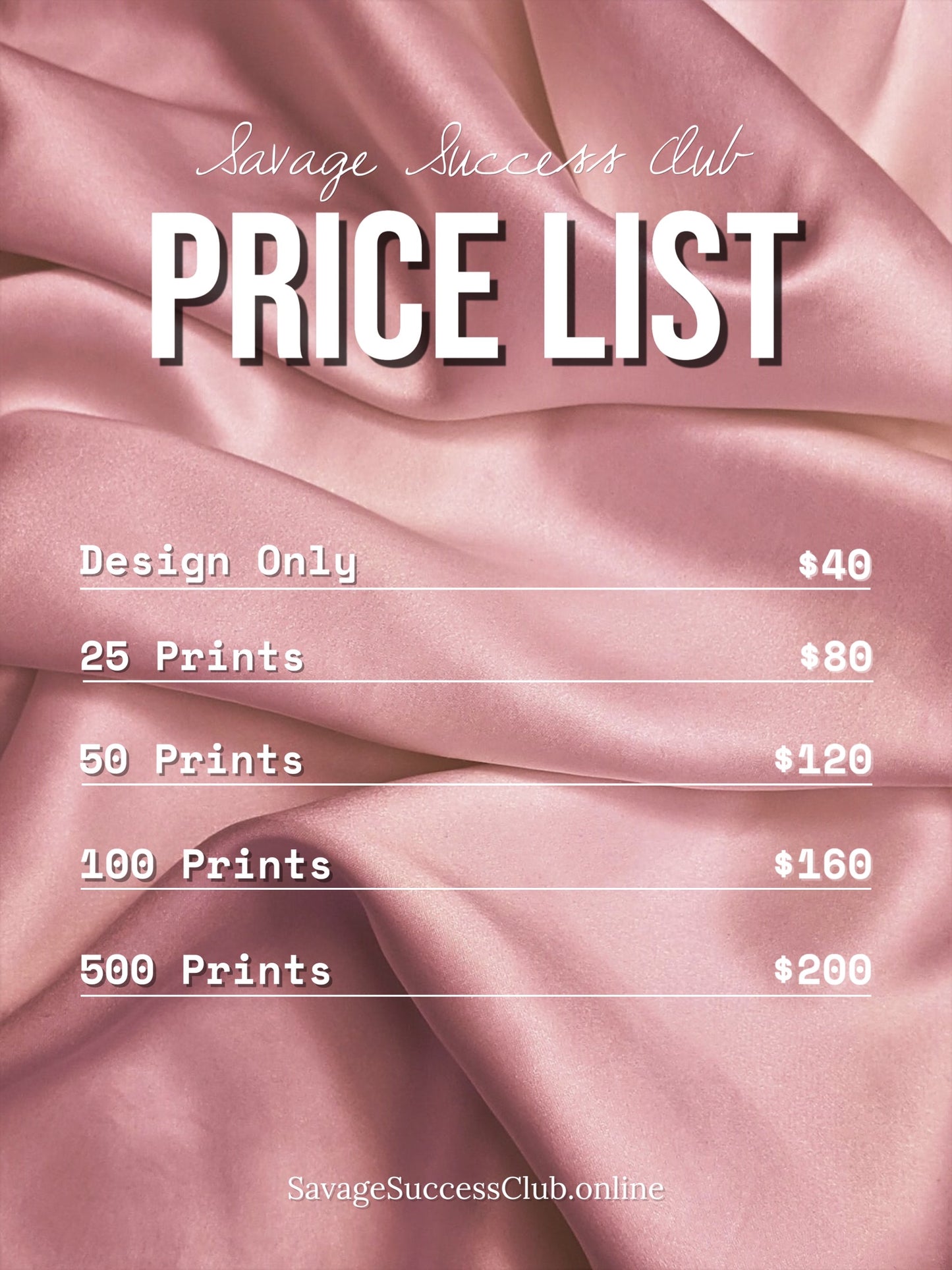 Price Sheets
